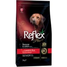 Reflex Plus Kuzulu Orta ve Büyük Irk Yaşlı Köpek Maması 3 Kg
