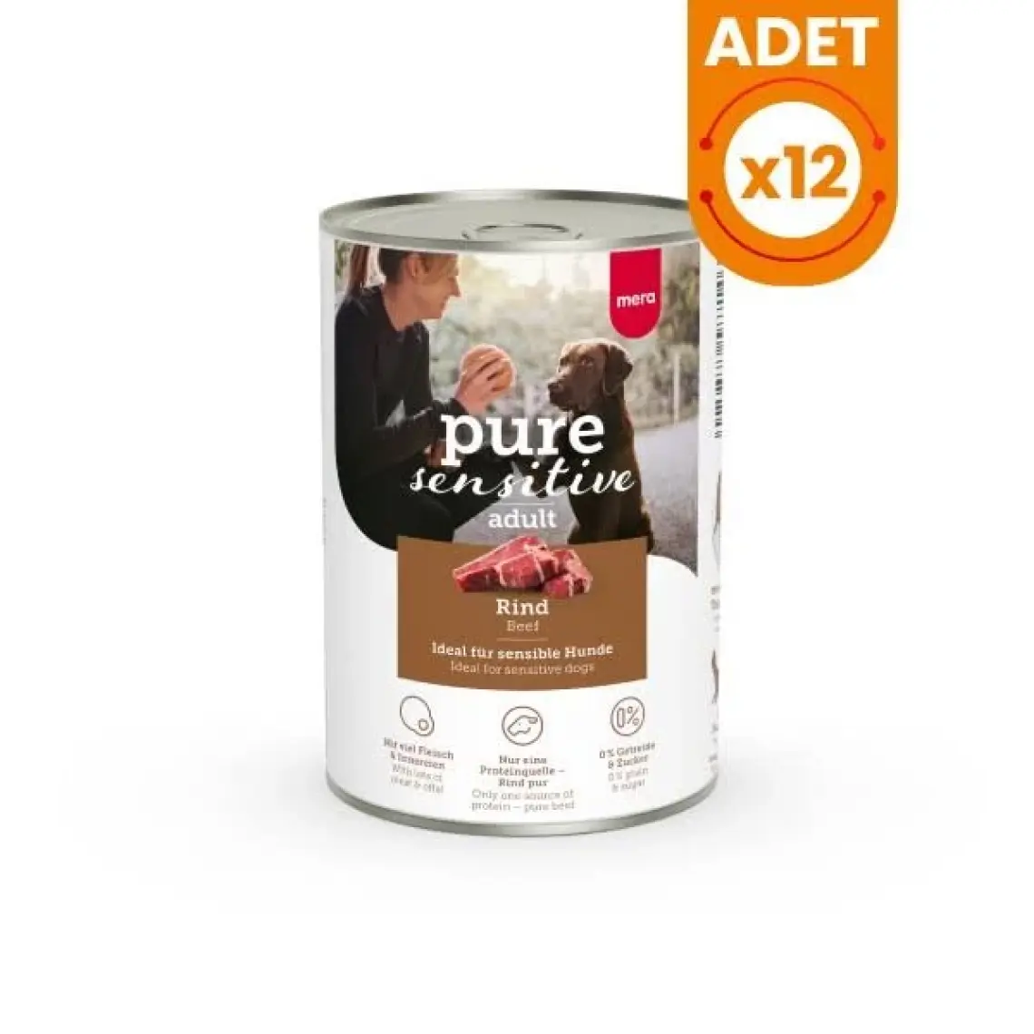 Cosmopol Store Mera Pure Sensitive Adult Biftekli Yetişkin Köpek Konservesi 400 gr