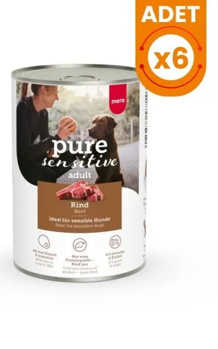 Cosmopol Store Mera Pure Sensitive Adult Biftekli Yetişkin Köpek Konservesi 400 gr