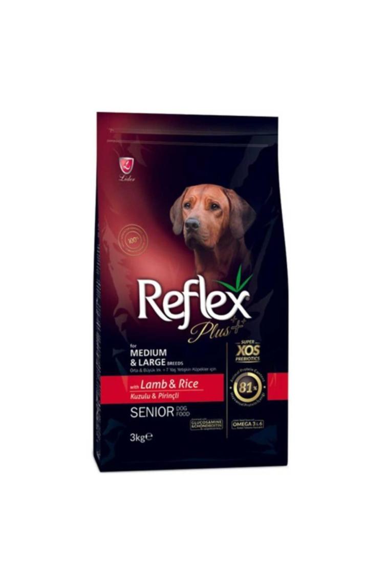 Reflex Plus Kuzu Etli 3 kg Orta Büyük Irk Yaşlı Köpek Maması