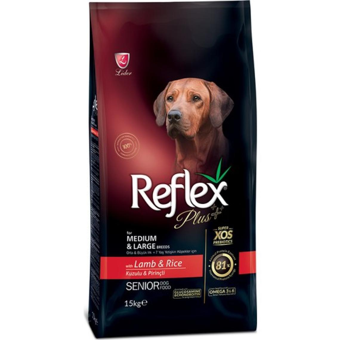 Reflex Plus Kuzu Etli 15 kg Orta Büyük Irk Yaşlı Köpek Maması