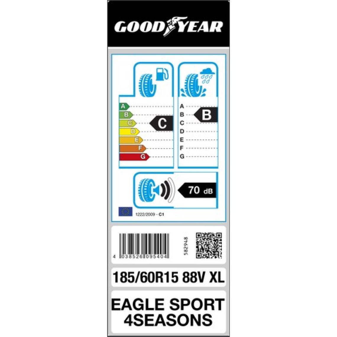 Goodyear Eagle Sport 4 Season 185/60 R15 88V XL 4 Mevsim Lastik - 2023