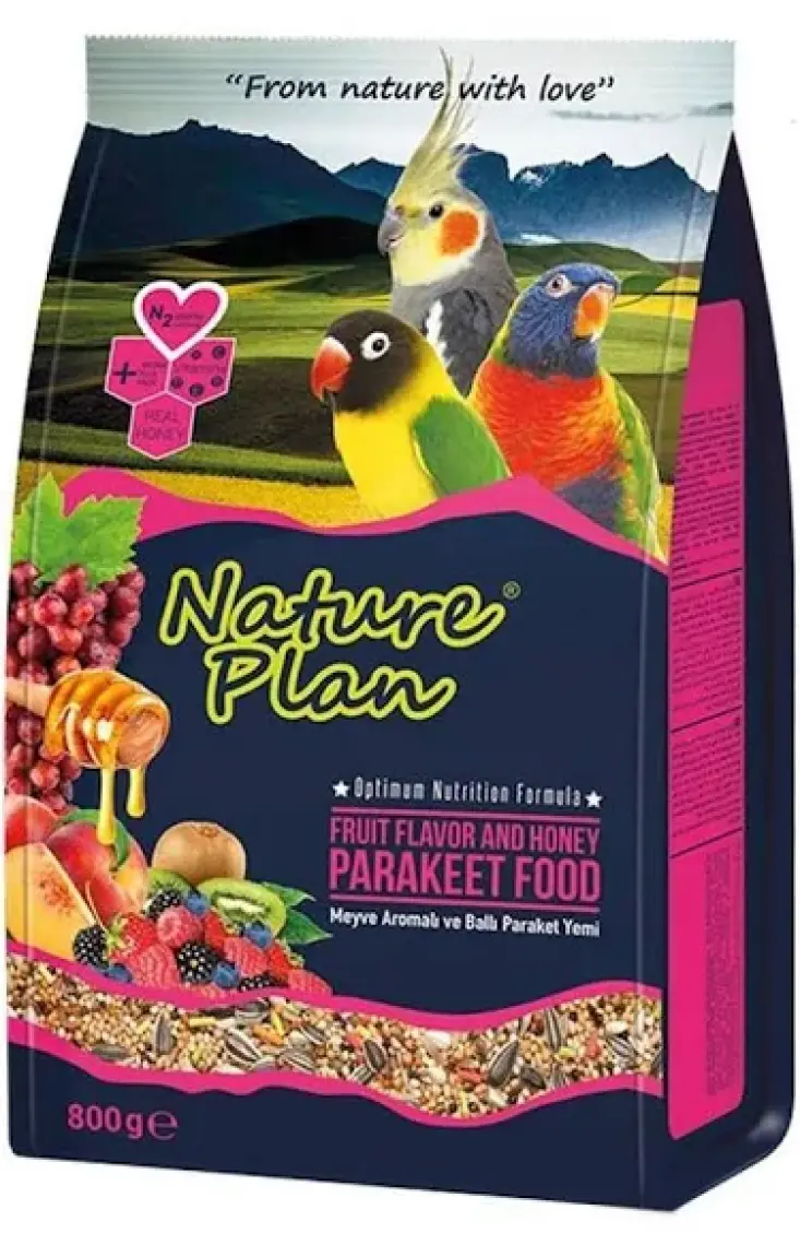 Nature Plan Paraket Yemi Sultan Cennet Papağanı Kuşu Yemi 800 gr