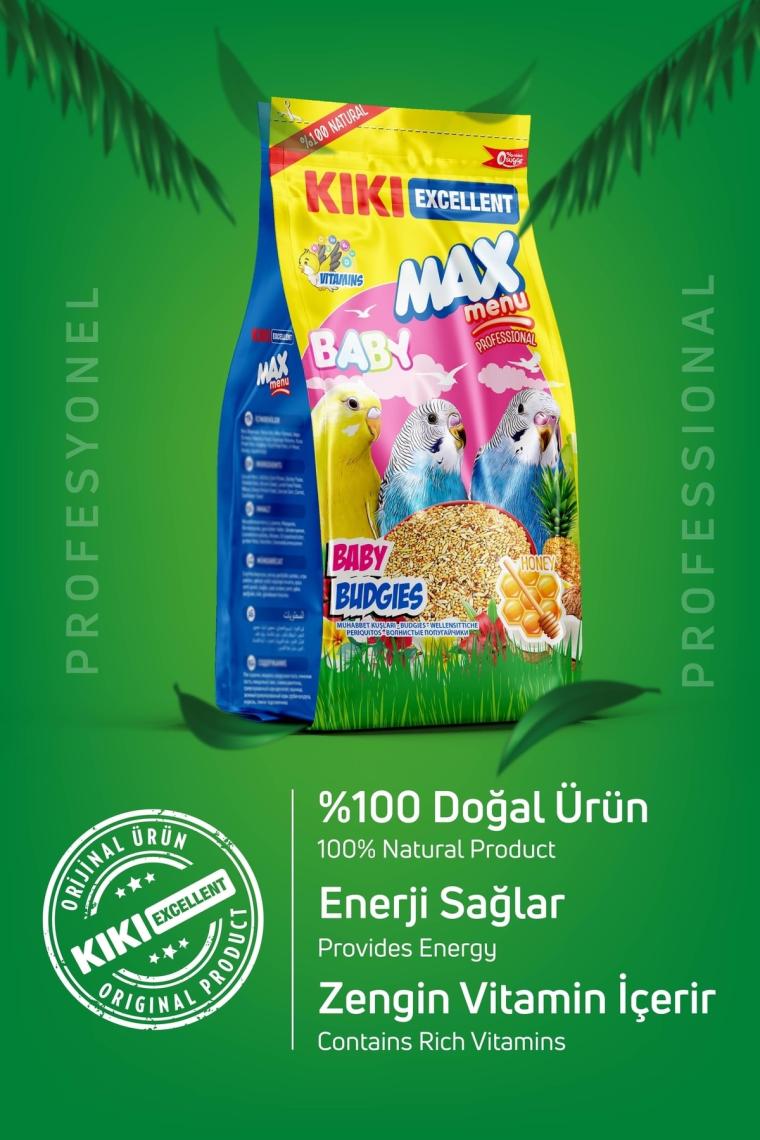 Kuş Max Menu Baby Budgies Yavru Muhabbet Kuşu Yemi 500 Gr. Kb303