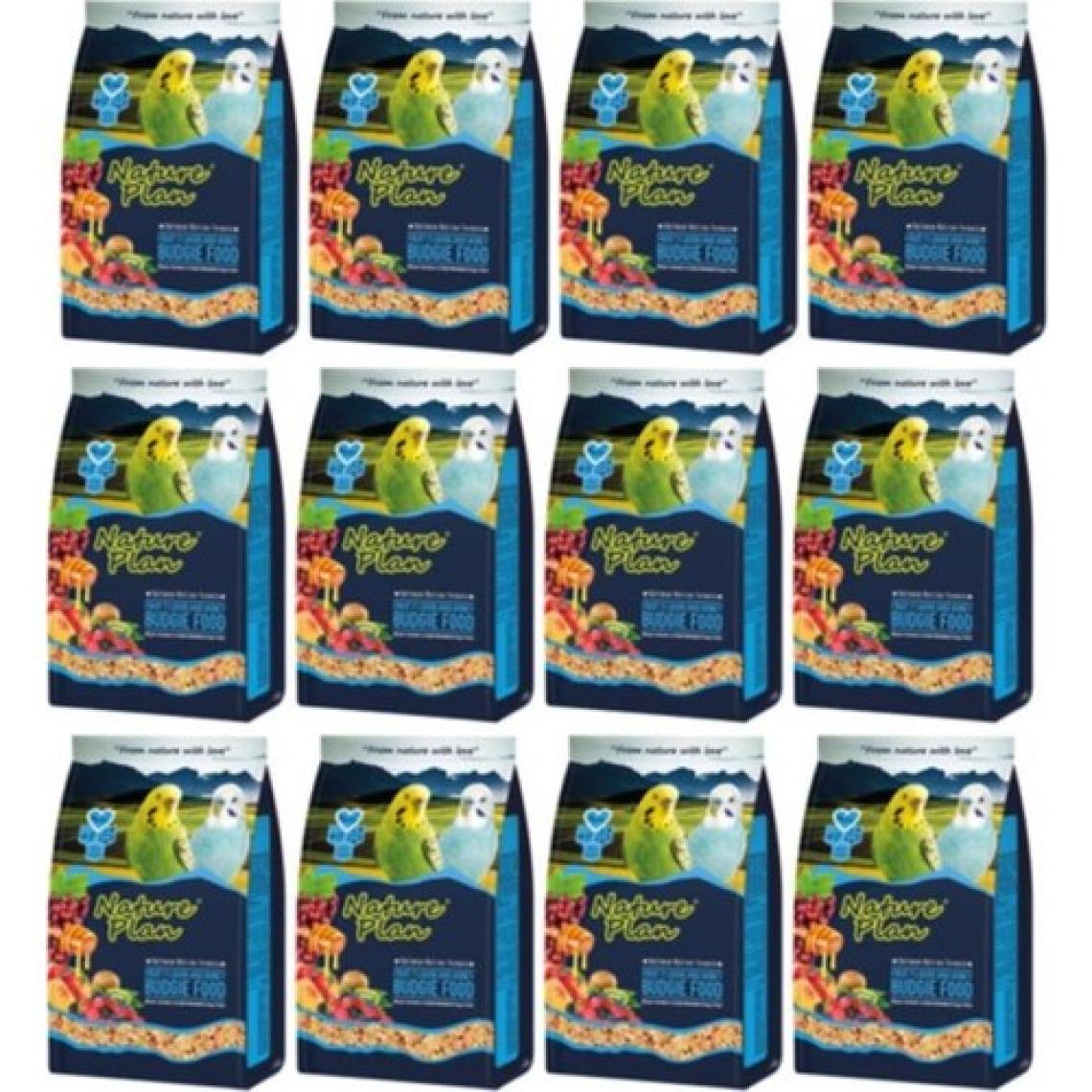 Nature Plan Meyva Aromalı+Ballı Muhabbet Kuşu Yemi 1000 gr x 12 Adet