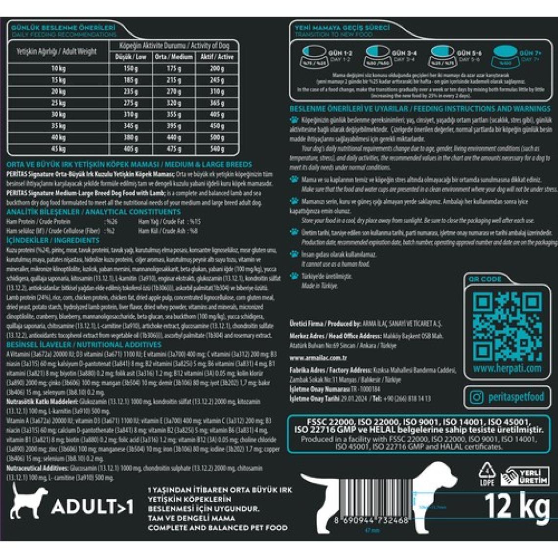 Signature Kuzulu Yetişkin Köpek Orta ve Büyük Irk - 12 kg