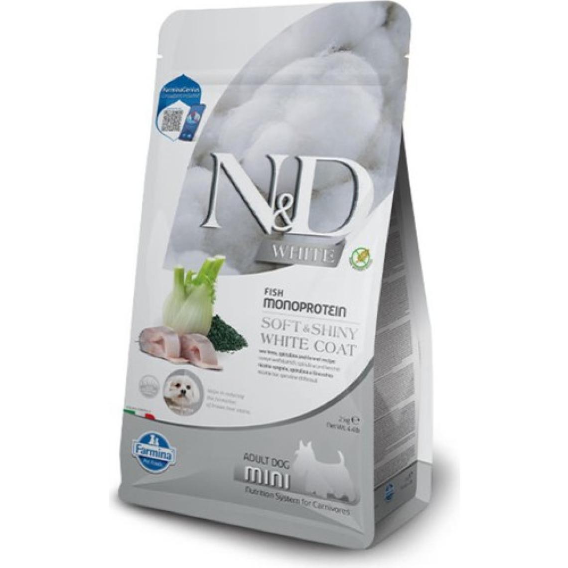 N&d Whıte Dog Levrek, Pirinç, Rezene ve Spirulina Küçük Irk Yetişkin Beyaz Köpek Maması 2 kg