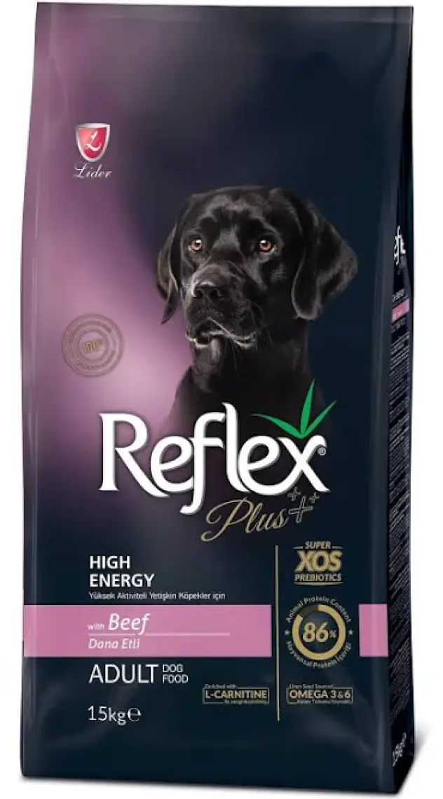 Reflex  Plus Yüksek Aktiviteli Yetişkin Köpekler İçin Dana Etli Köpek Maması 3 Kg