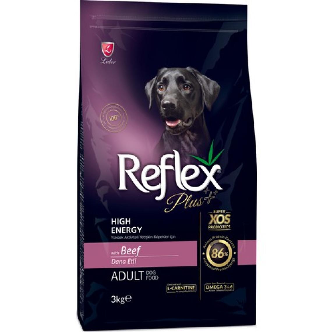 Reflex  Plus Yüksek Aktiviteli Yetişkin Köpekler İçin Dana Etli Köpek Maması 3 Kg