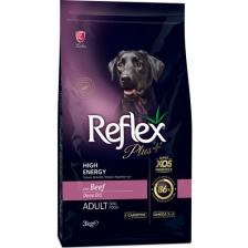 Reflex  Plus Yüksek Aktiviteli Yetişkin Köpekler İçin Dana Etli Köpek Maması 3 Kg