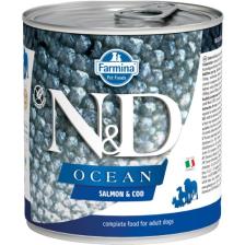 N&D Ocean Somon, Morina Balığı Yetişkin Köpek Konservesi 285 gr