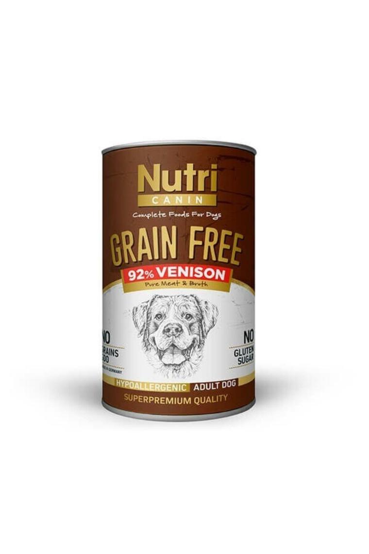 Nutri Canin Tahılsız %92 Geyik Etli ve Patatesli 400 gr Yetişkin Köpek Konservesi