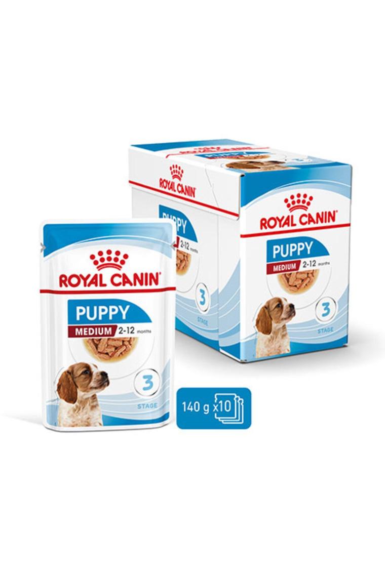 Royal Canin Medium Puppy Gravy Yavru Köpek Yaş Maması 140 gr x 10 Adet