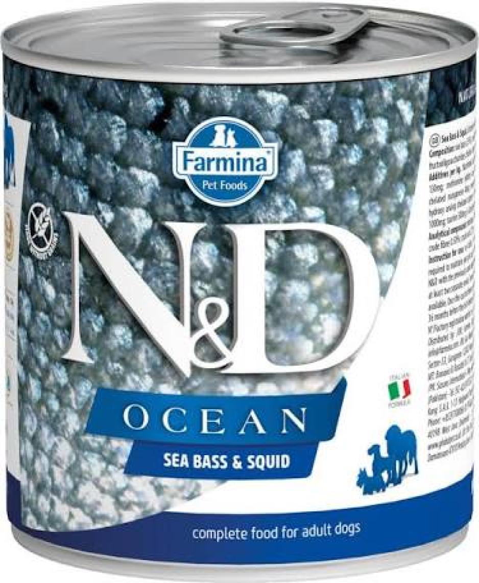 Nd Ocean Levrek ve Mürekkep Balıklı Yetişkin Köpek Konservesi 285 Gr