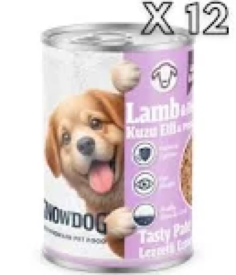 Snow Dog Premium Kıyılmış Kuzu Etli Yavru Köpek Konservesi 12 ADET*400 G