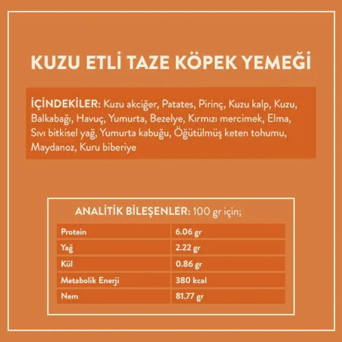 Kito Fresh Tavuk Etli Taze Köpek Yemeği, 250GR