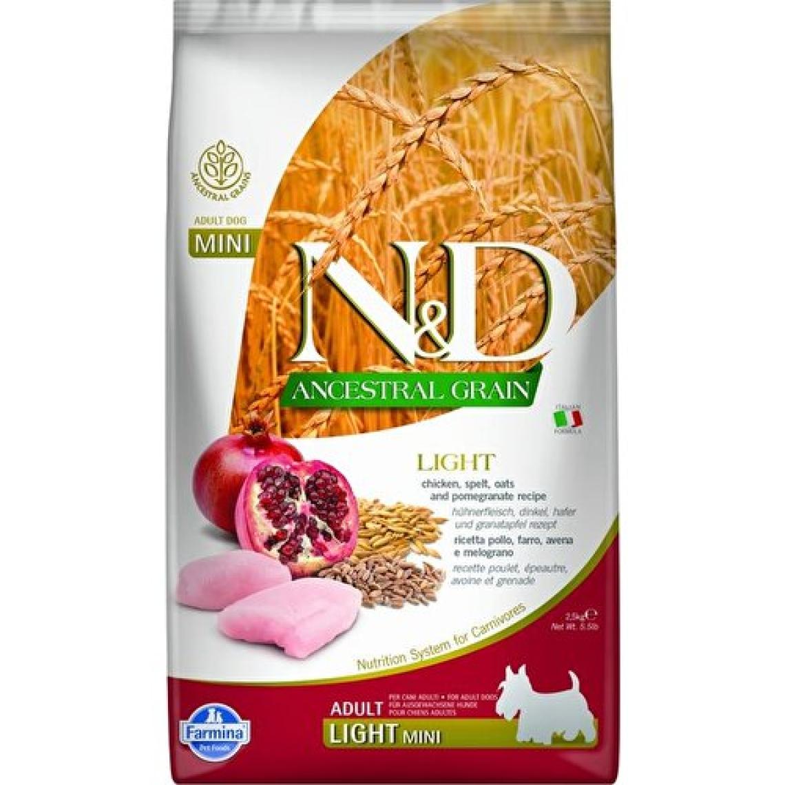 Nd Düşük Tahıllı Light Mini Tavuklu Narlı Küçük Irk Yetişkin Köpek Maması 2,5 Kg