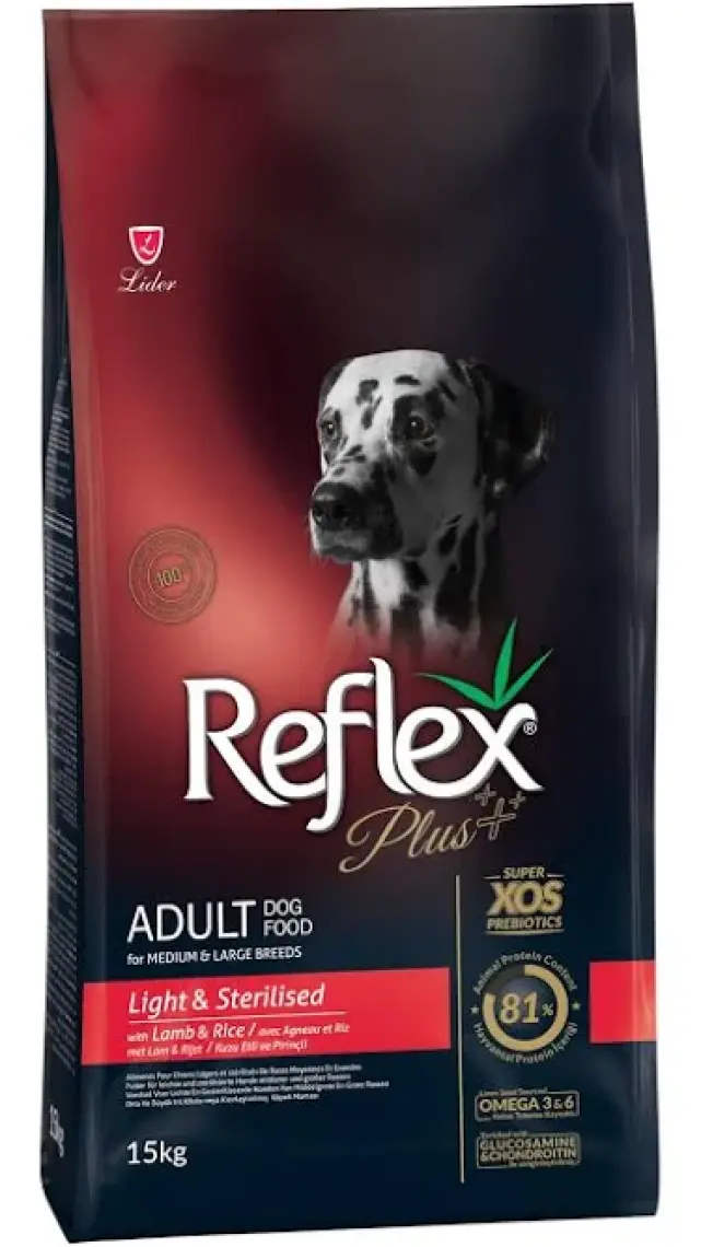 Reflex Plus Orta Büyük Irk Lıght Sterilised Köpek Maması 15 kg