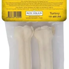 Deri Pres Kemik Köpek Ödülü Beyaz 12 Cm (2'Lİ)