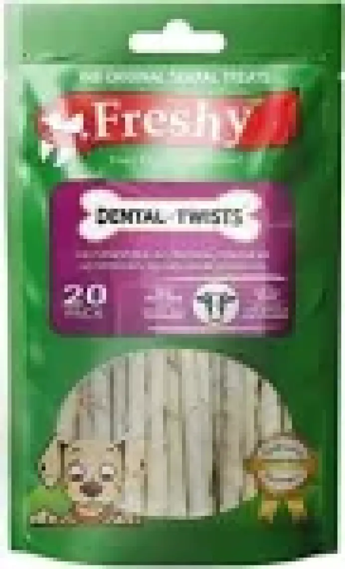 Freshy Dental Twist Burgulu Köepk Çiğneme Çubuk 13 cm 20 adet