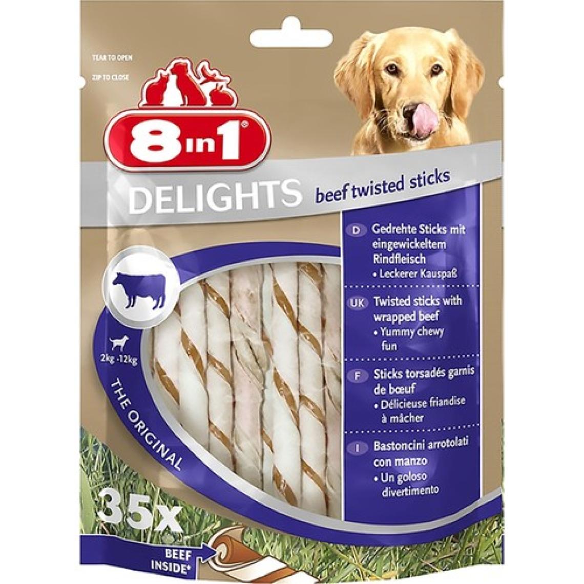 8in1 Delights Köpekler Için Biftekli Ödül Çubuğu 35 Adet