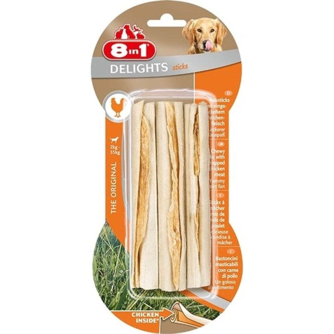 8in1 Delights Sticks Köpekler Için Tavuklu Ağız Bakım Kemiği 3’lü Paket