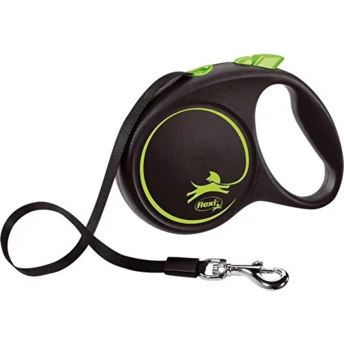 Flexi Black Desing Medium 5 m Şerit Otomatik Köpek Gezdirme Tasması