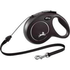 Flexi New Classic 8 m İp Medium Siyah Otomatik Köpek Tasması