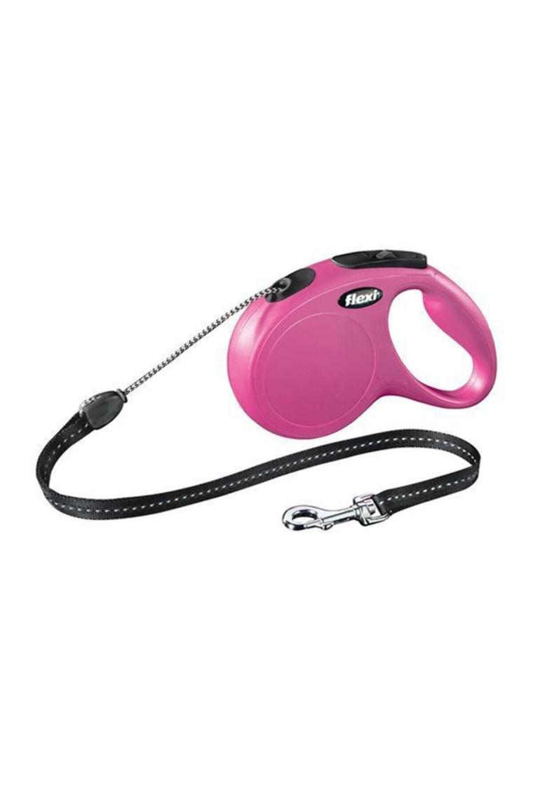 Flexi New Classic 5 m İp Medium Pembe Otomatik Köpek Tasması