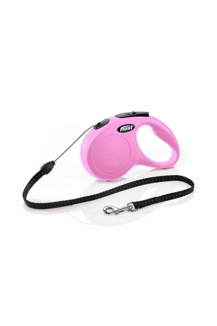 Flexi New Classic 5 m İp Small Pembe Otomatik Köpek Tasması