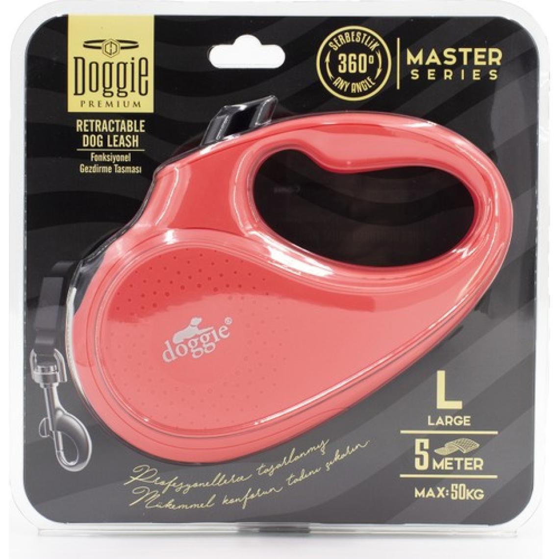 Doggie Master Seri L Otomatik Köpek Tasması - Pembe
