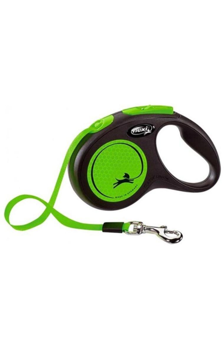 Flexi New Neon 5 M Small Şerit Otomatik Köpek Tasması - Yeşil