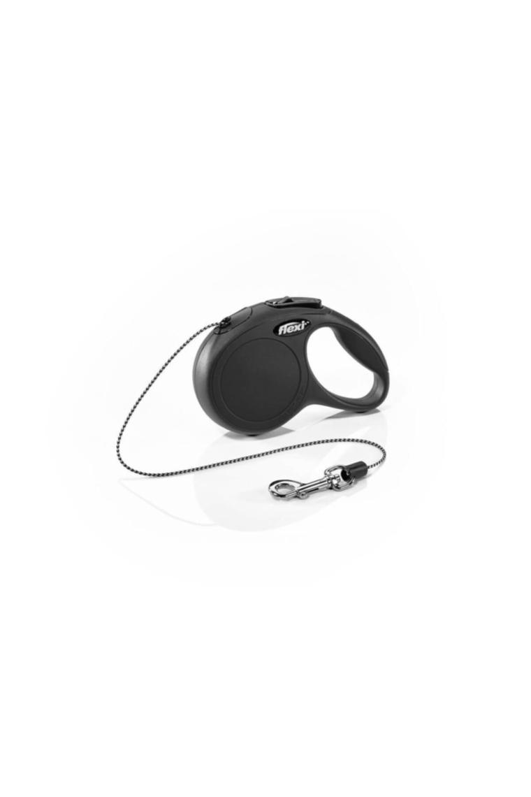 Flexi New Classic 3 m İp Xsmall Siyah Otomatik Köpek Tasması