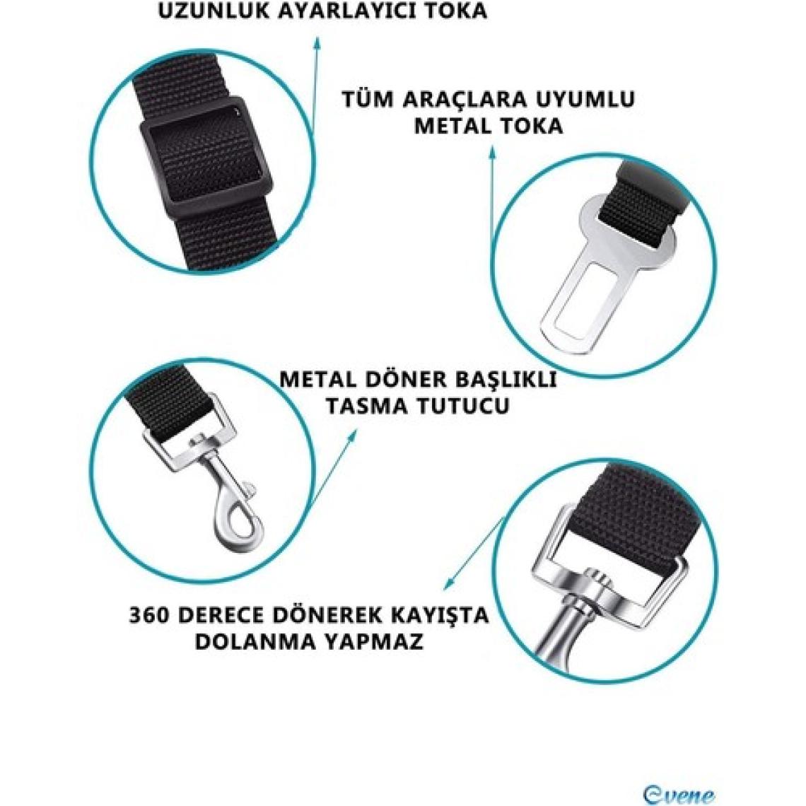 Evene Köpek Kedi Araç Emniyet Kemeri - Köpek Tasması