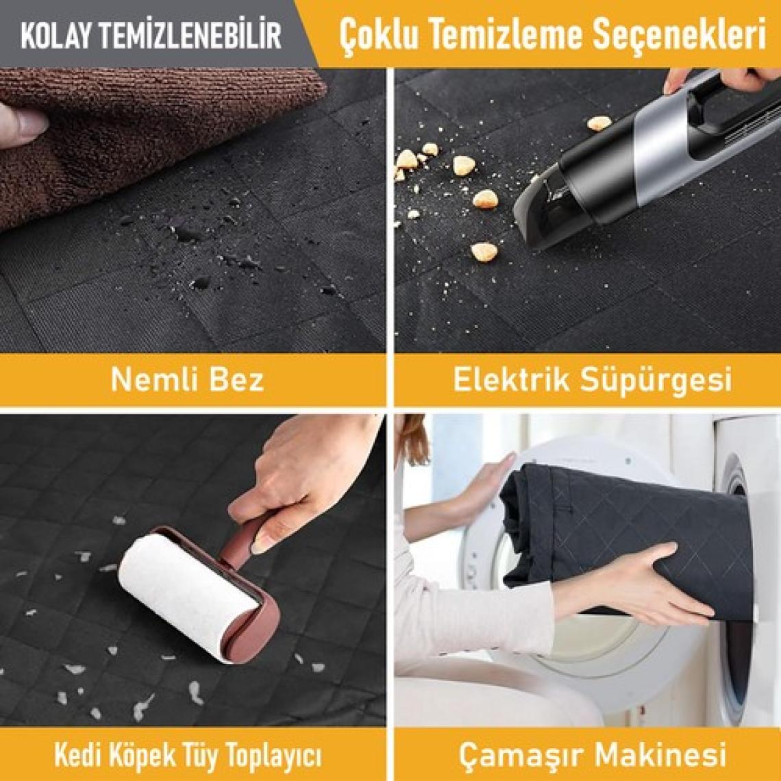 Haegs Evcil Hayvan Araba Koltuk Kılıfı, Oto Köpek Koltuk Örtüsü Su Geçirmez, Ağır Hizmet Tipi Gri