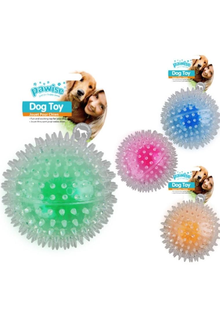 Flash Bouncer Ball Işıklı Şeffaf Plastik Top Köpek Oyuncağı 12 Cm Mavi