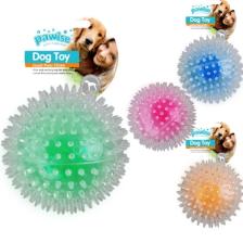 Flash Bouncer Ball Işıklı Şeffaf Plastik Top Köpek Oyuncağı 12 Cm Mavi