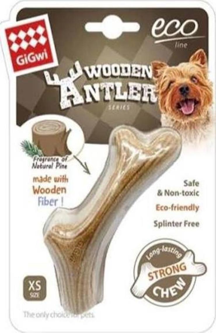 Gigwi Köpek Oyuncağı Doğal Ağaç Diş Kaşıma Oyuncağı XS