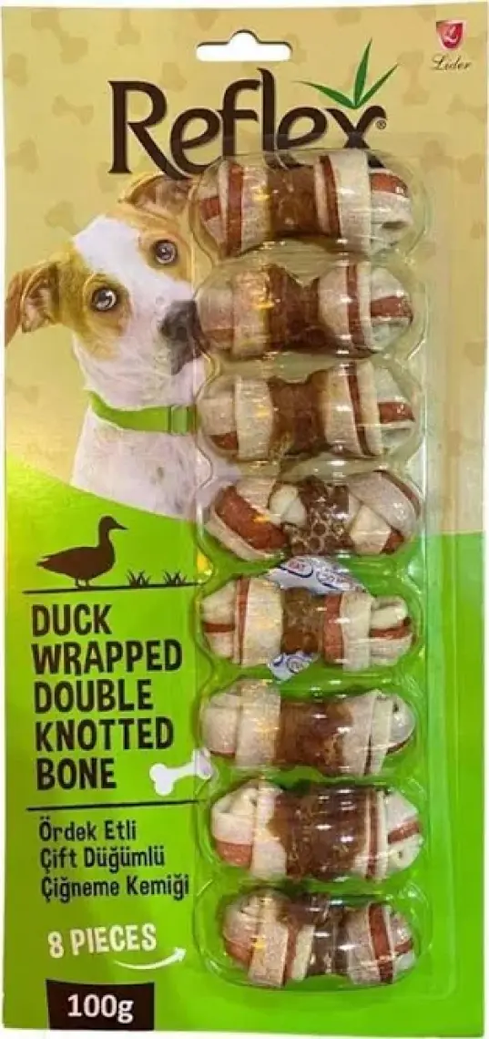 Reflex Ördek Etli Çift Düğümlü Çiğneme Kemiği 100 gr