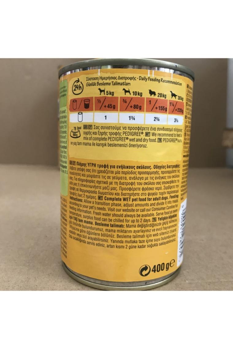 Pedigree 400 gr 12'li Yetişkin Köpek Konservesi