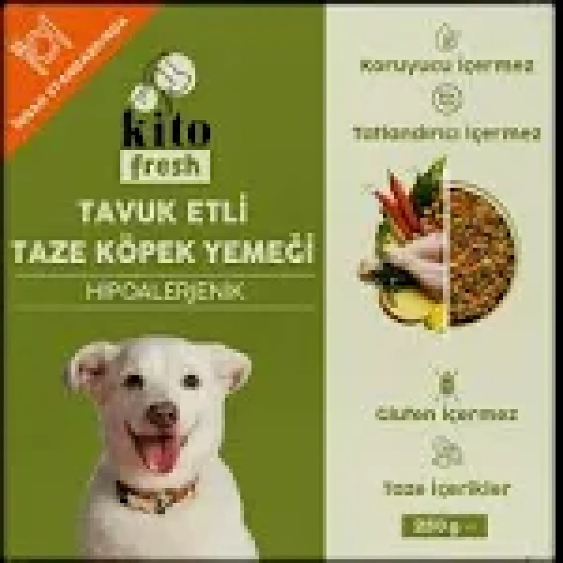 Kito Fresh Tavuk Etli Taze Köpek Yemeği