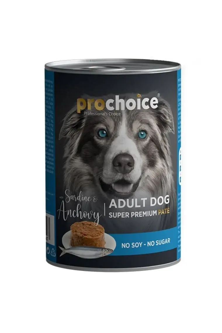 Pro Choice Sardalya Ve Hamsi Etli Şekersiz Ezme Yetişkin Köpek Konservesi 400gr
