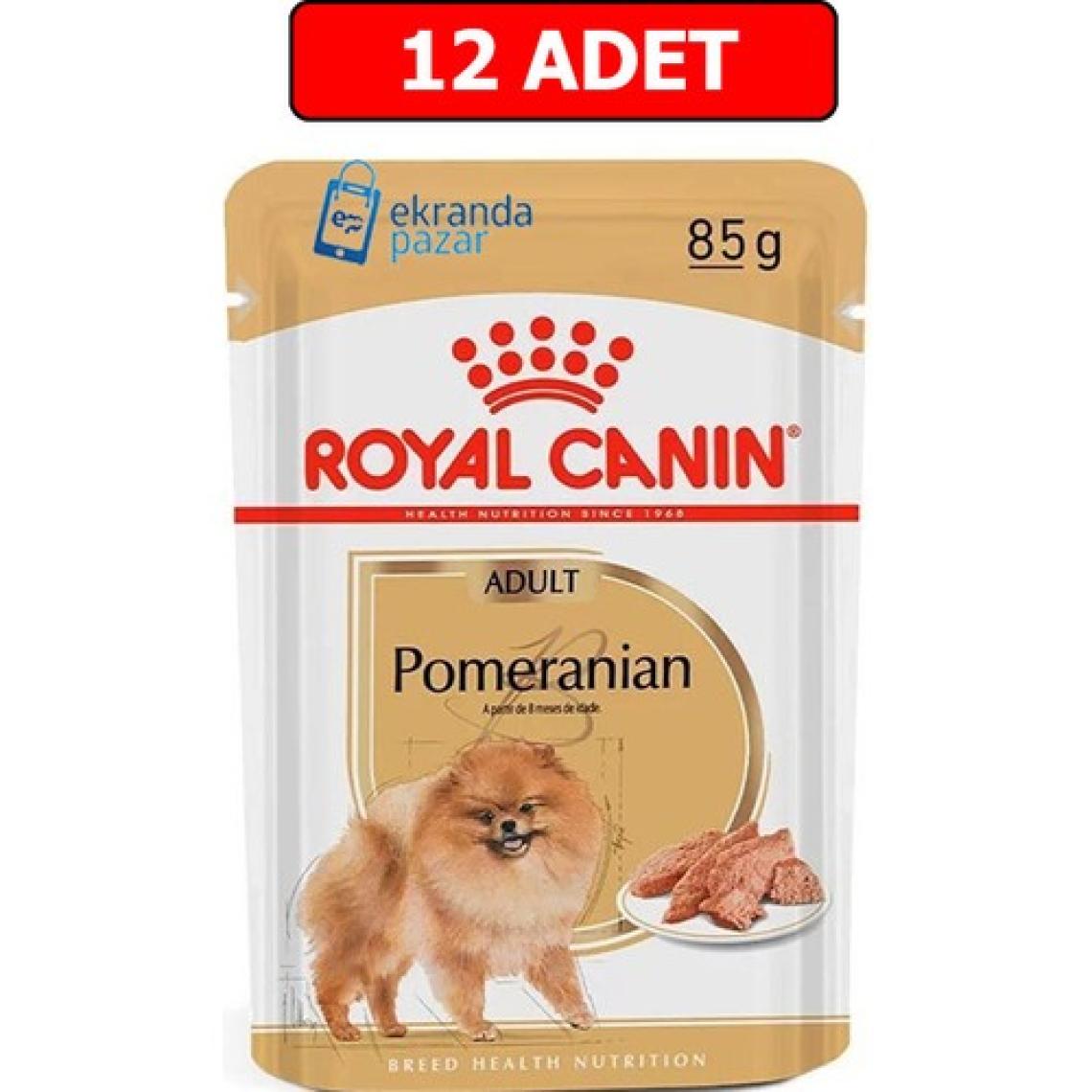 Royal Canın Pomeranian Yaş Köpek Maması 12 Adet x 85 gr Pomeranian Adult Pouch