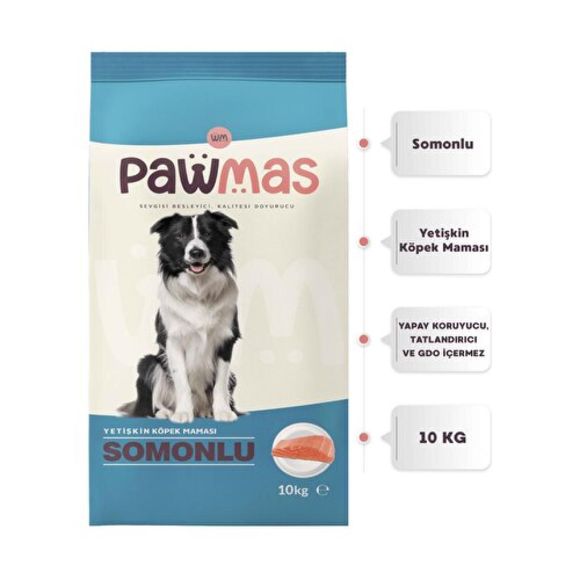 Pawmas Somonlu Yetişkin Köpek Maması 10 kg