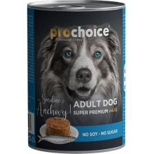 Pro Choice Sardalya Ve Hamsi Etli Şekersiz Ezme Yetişkin Köpek Konservesi 400gr