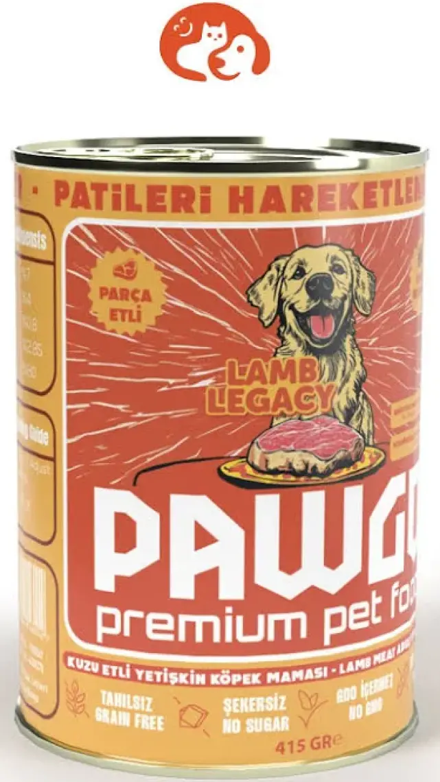 Pawgo Lamb Legacy | Kuzulu| 400 gr x 24 | Parça Etli | Köpek Yaş Mama