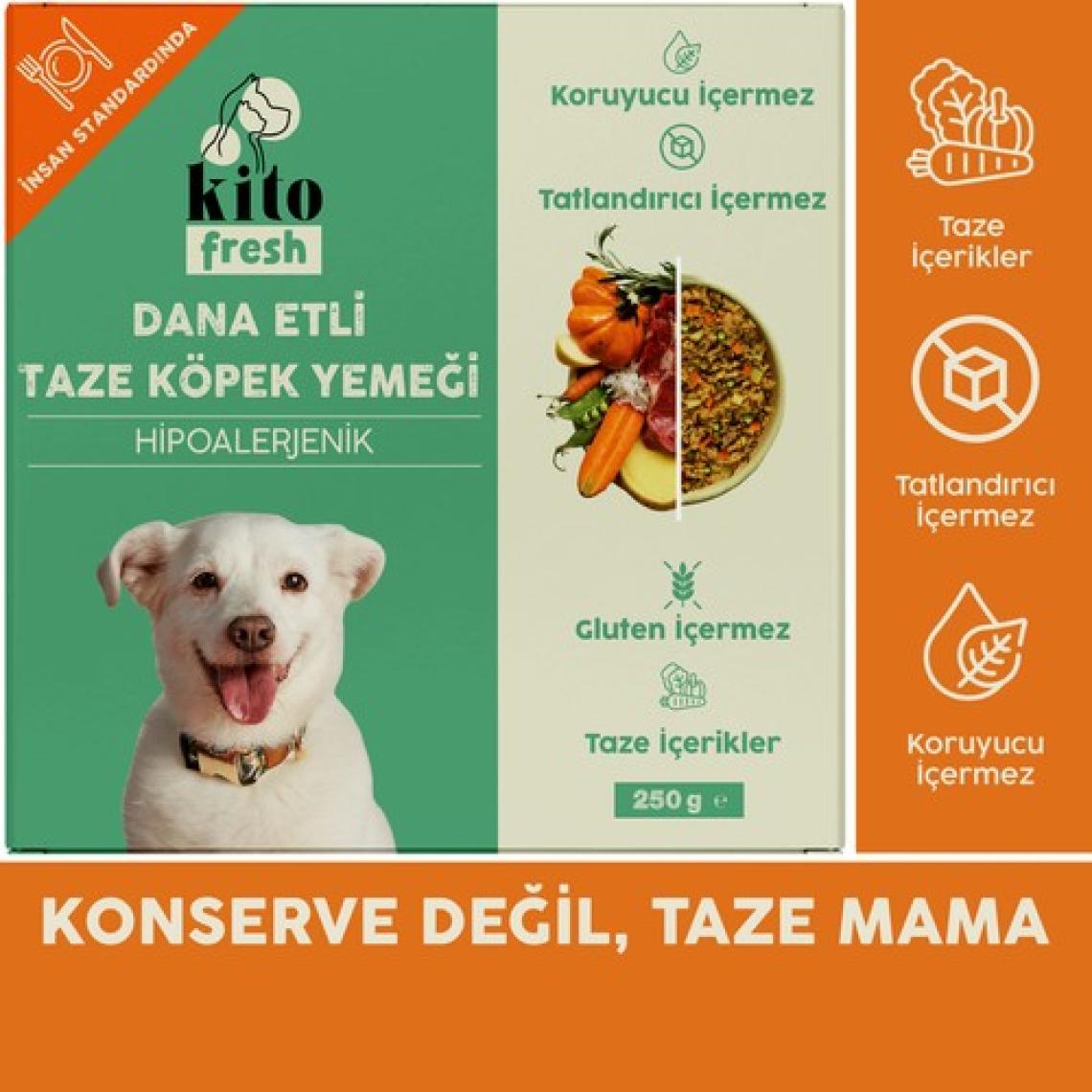 Kito Fresh Dana Etli Taze Köpek Yemeği