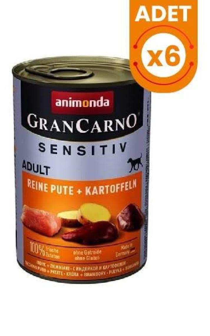 Animonda Gran Carno Sensitive Hindili Ve Patatesli Yetişkin Köpek Konservesi 400 Gr