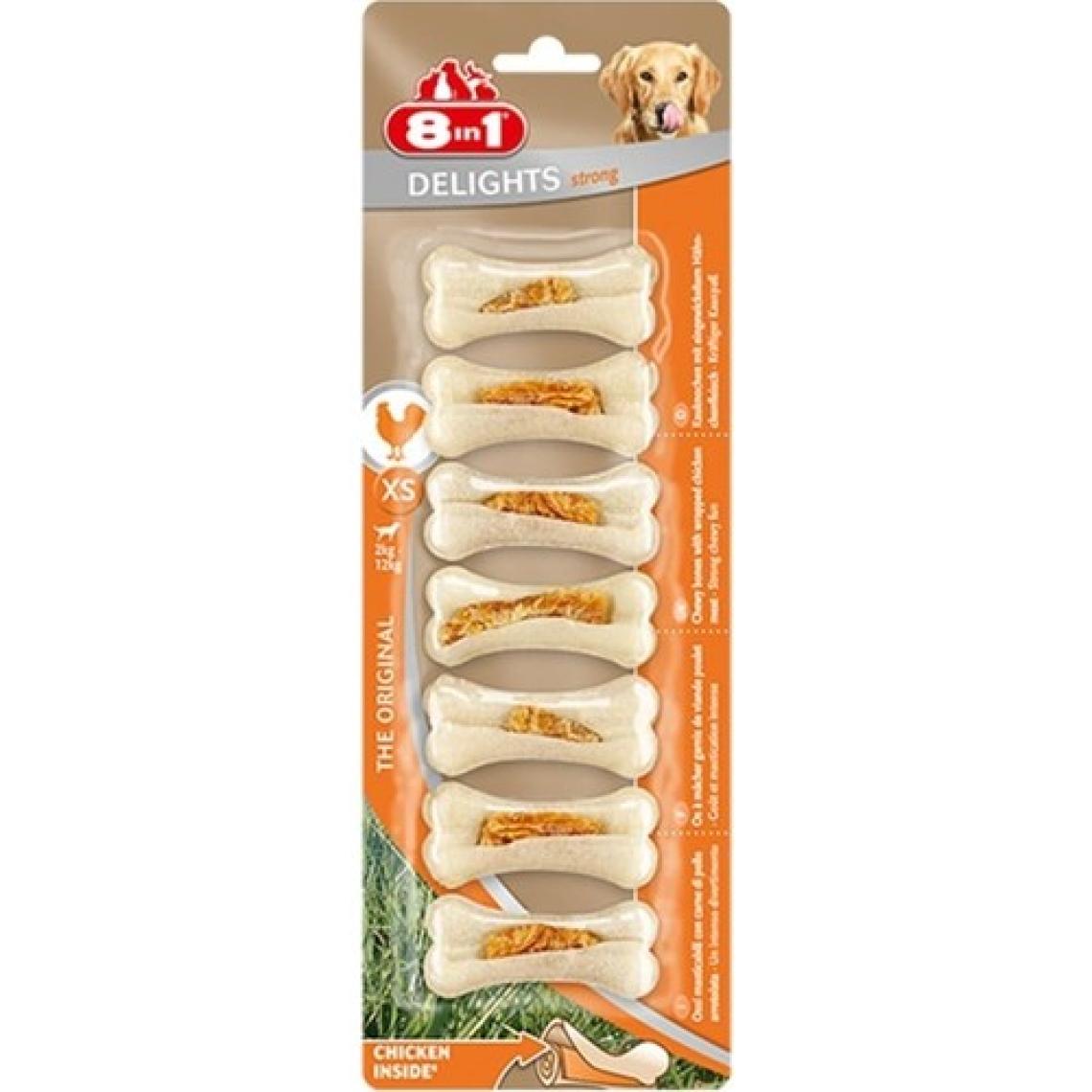 8in1 8 İn 1 Delights Strong XS Köpek Çiğneme Xs Kemik (7 Adet) 140Gr