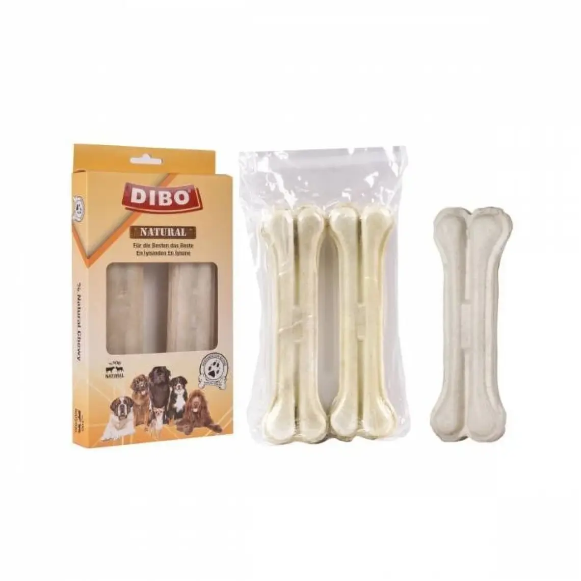 Dibo Beyaz Pres Kemik 150Gr 21Cm 2'Li